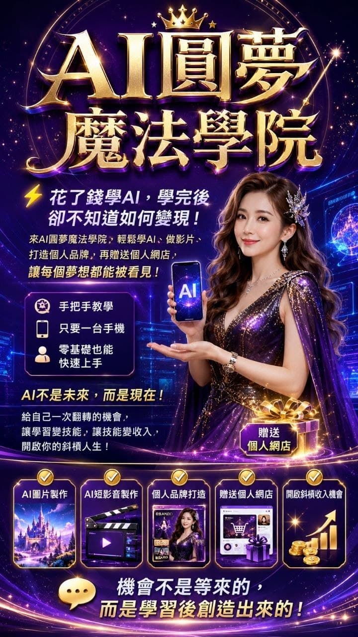 AI 圓夢魔法學院招生主視覺
