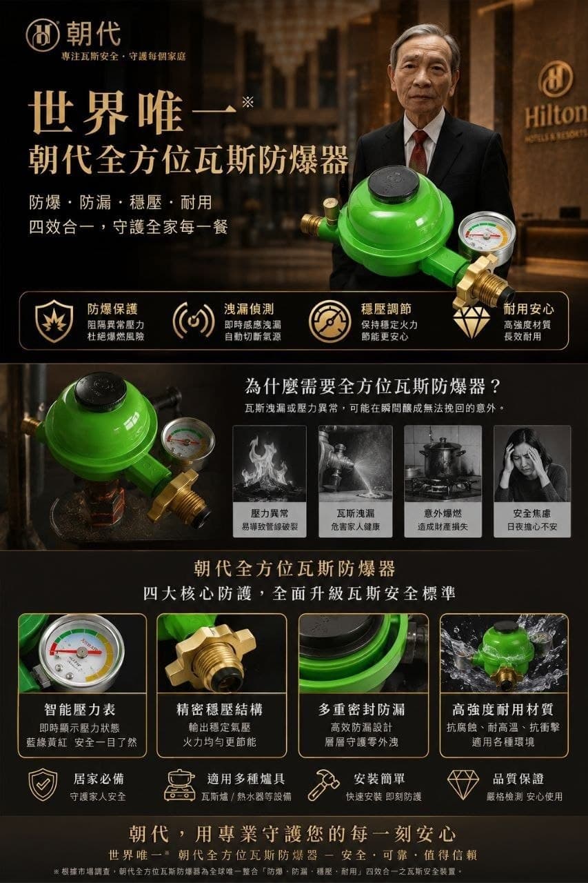 朝代全方位瓦斯防爆器商業廣告
